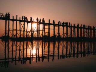 U Bein bridge sunset, Mandalay