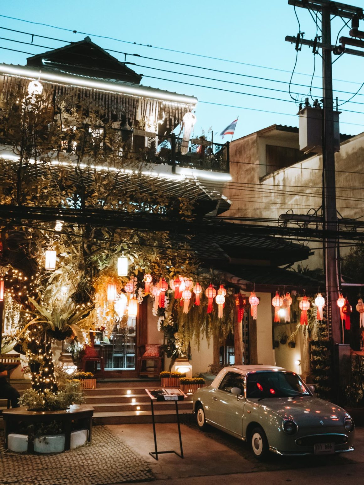 Rues chiang mai lumières