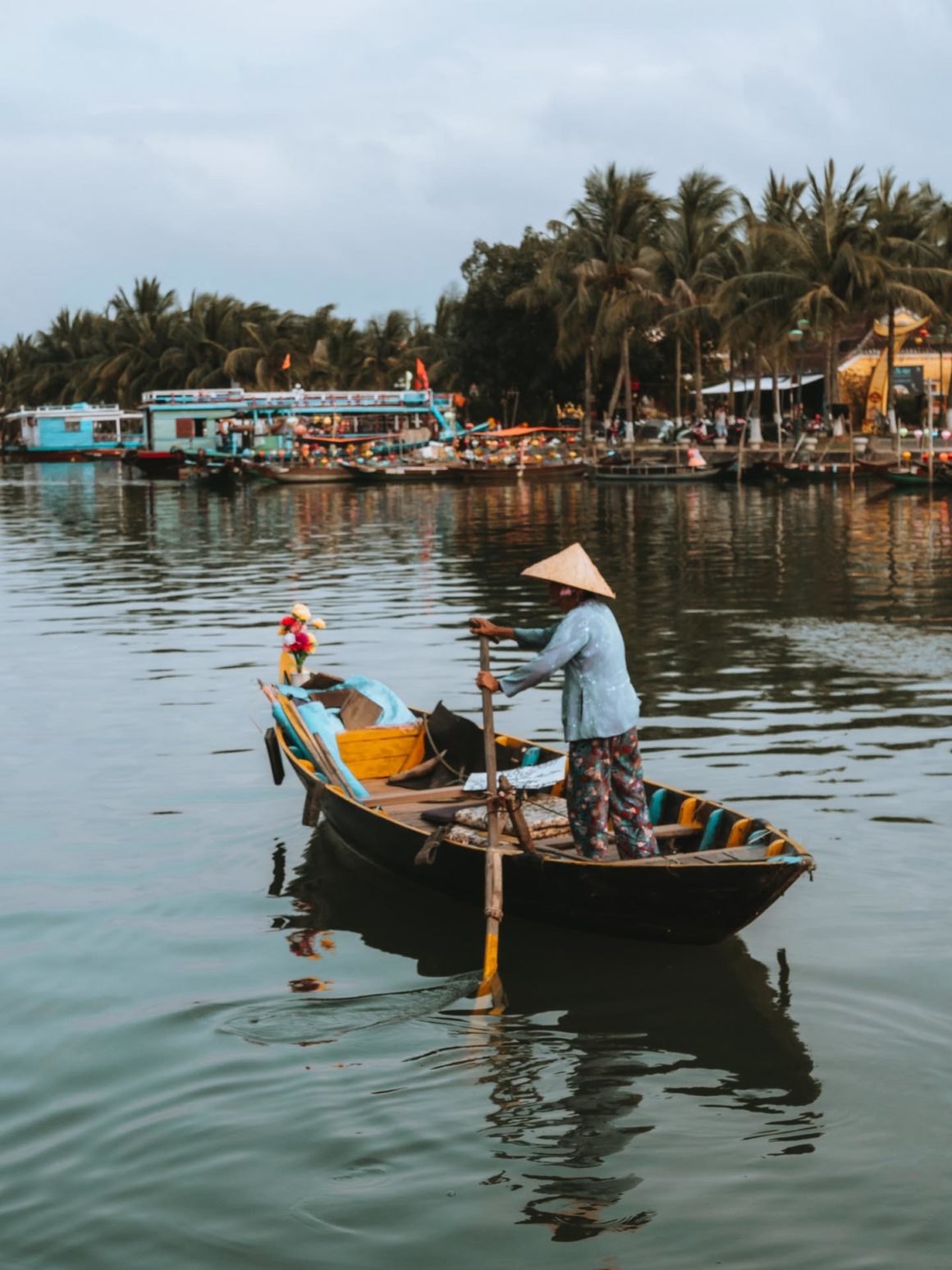 Barque locale chapeau Vietnam